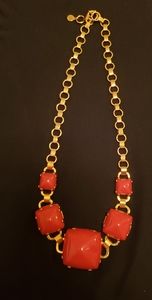 Marc by Marc Jacobs red coral statement necklace